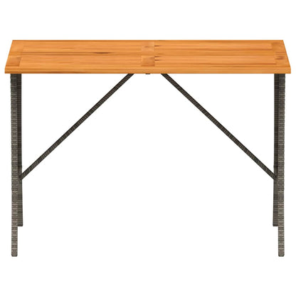 3-delige Loungeset met kussens poly rattan grijs