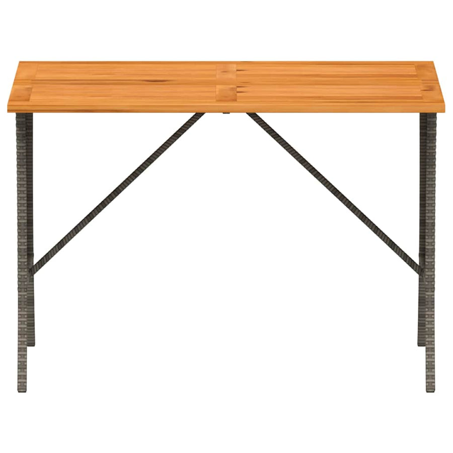 3-delige Loungeset met kussens poly rattan grijs