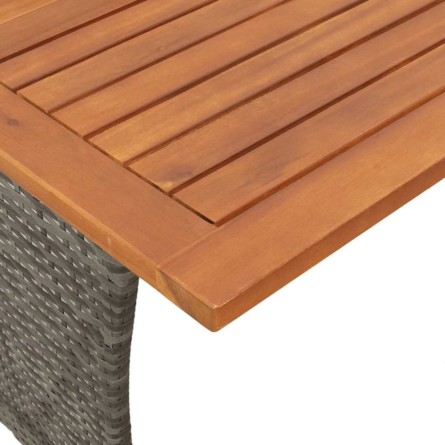 5-delige Loungeset met kussens poly rattan grijs