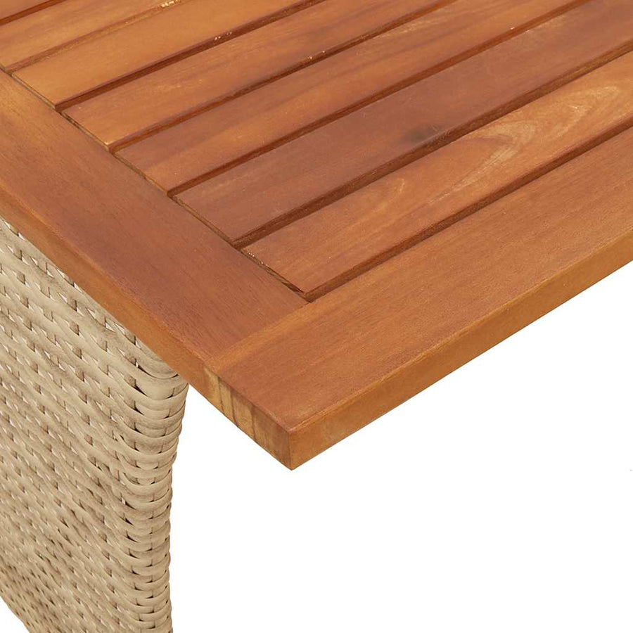 5-delige Loungeset met kussens poly rattan beige