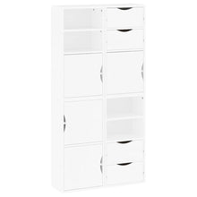 Bijzetkasten 4 st "ODDA" 40x24x79 cm massief grenenhout wit