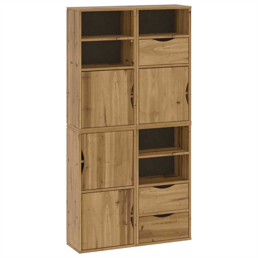 Bijzetkasten 4 st ODDA 40x24x79 cm massief grenenhout