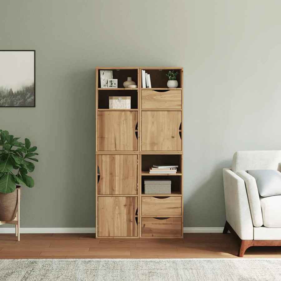 Bijzetkasten 4 st ODDA 40x24x79 cm massief grenenhout