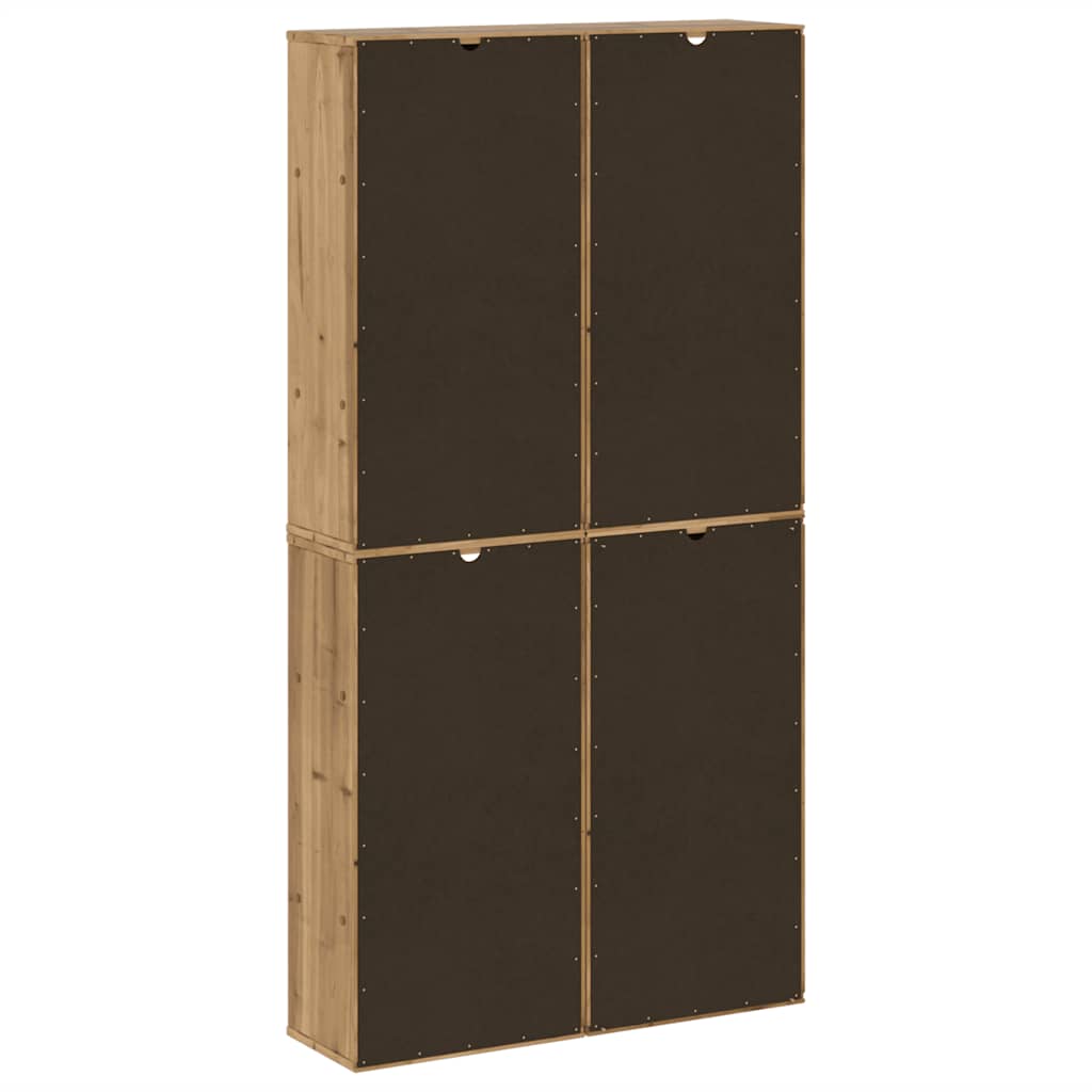 Bijzetkasten 4 st ODDA 40x24x79 cm massief grenenhout