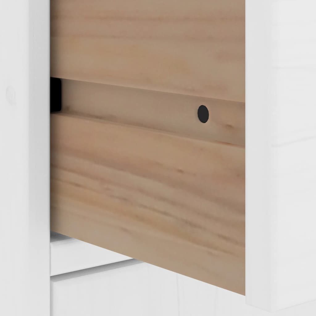 Bijzetkasten 4 st "ODDA" 40x24x79 cm massief grenenhout wit