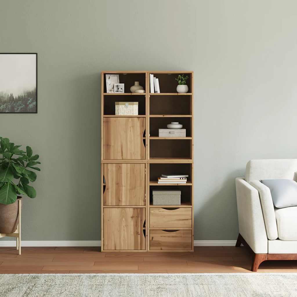 Bijzetkasten 4 st ODDA 40x24x79 cm massief grenenhout