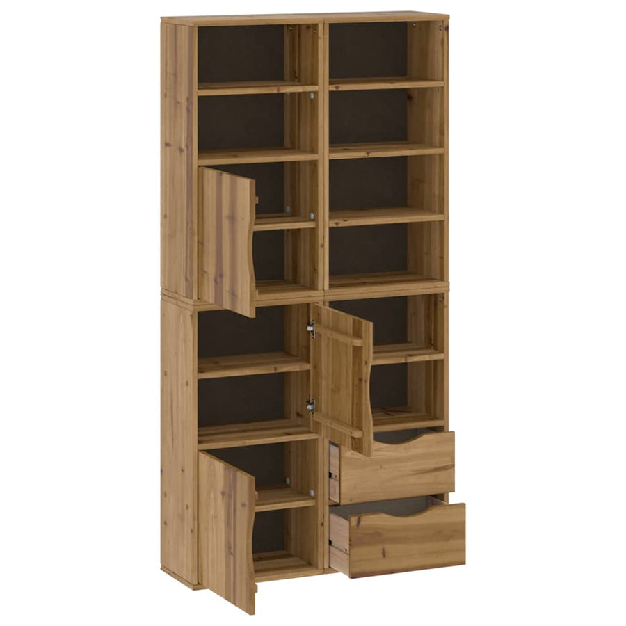 Bijzetkasten 4 st ODDA 40x24x79 cm massief grenenhout