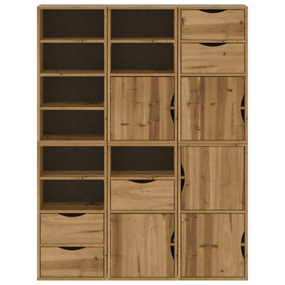 Bijzetkasten 6 st "ODDA" 40x24x79 cm massief grenenhout