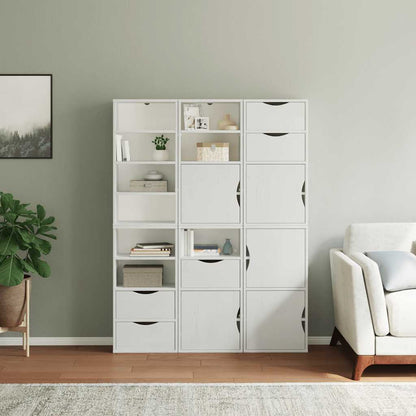 Bijzetkasten 6 st ODDA 40x24x79 cm massief grenenhout wit wit