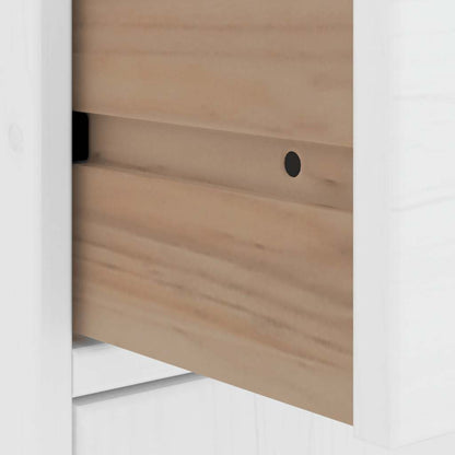 Bijzetkasten 5 st ODDA 40x24x79 cm massief grenenhout wit