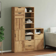 Bijzetkasten set 5x massief grenenhout 40x24x79 cm