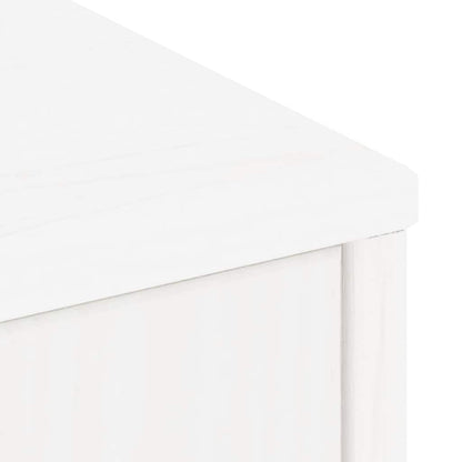 Bijzetkasten 5 st ODDA 40x24x79 cm massief grenenhout wit