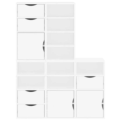 Bijzetkasten 5 st ODDA 40x24x79 cm massief grenenhout wit