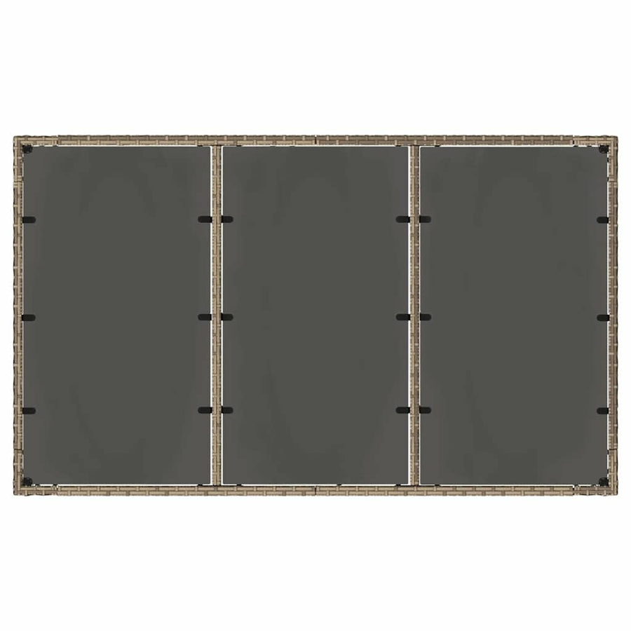 Tuin eettafelset 5 pcs Grijs poly rattan