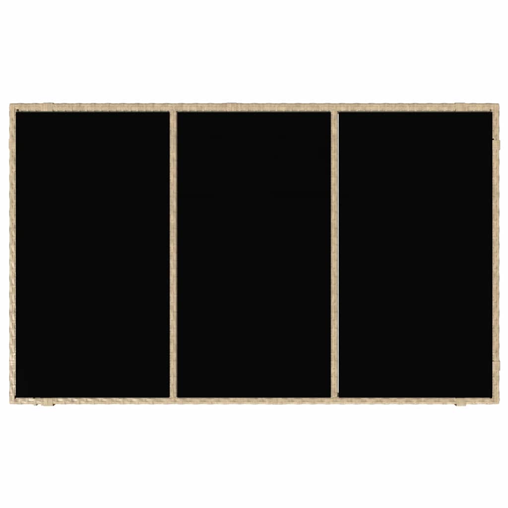 Tuin eettafelset 5 pcs Beige poly rattan