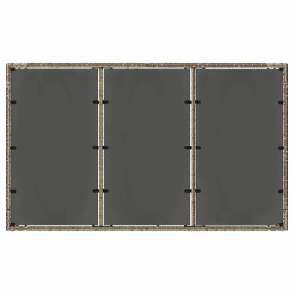 Tuin eettafelset 7 pcs Grijs poly rattan