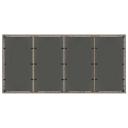 Tuin eettafelset 7 pcs Grijs poly rattan