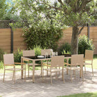 Tuinset 7-delig poly rattan beige