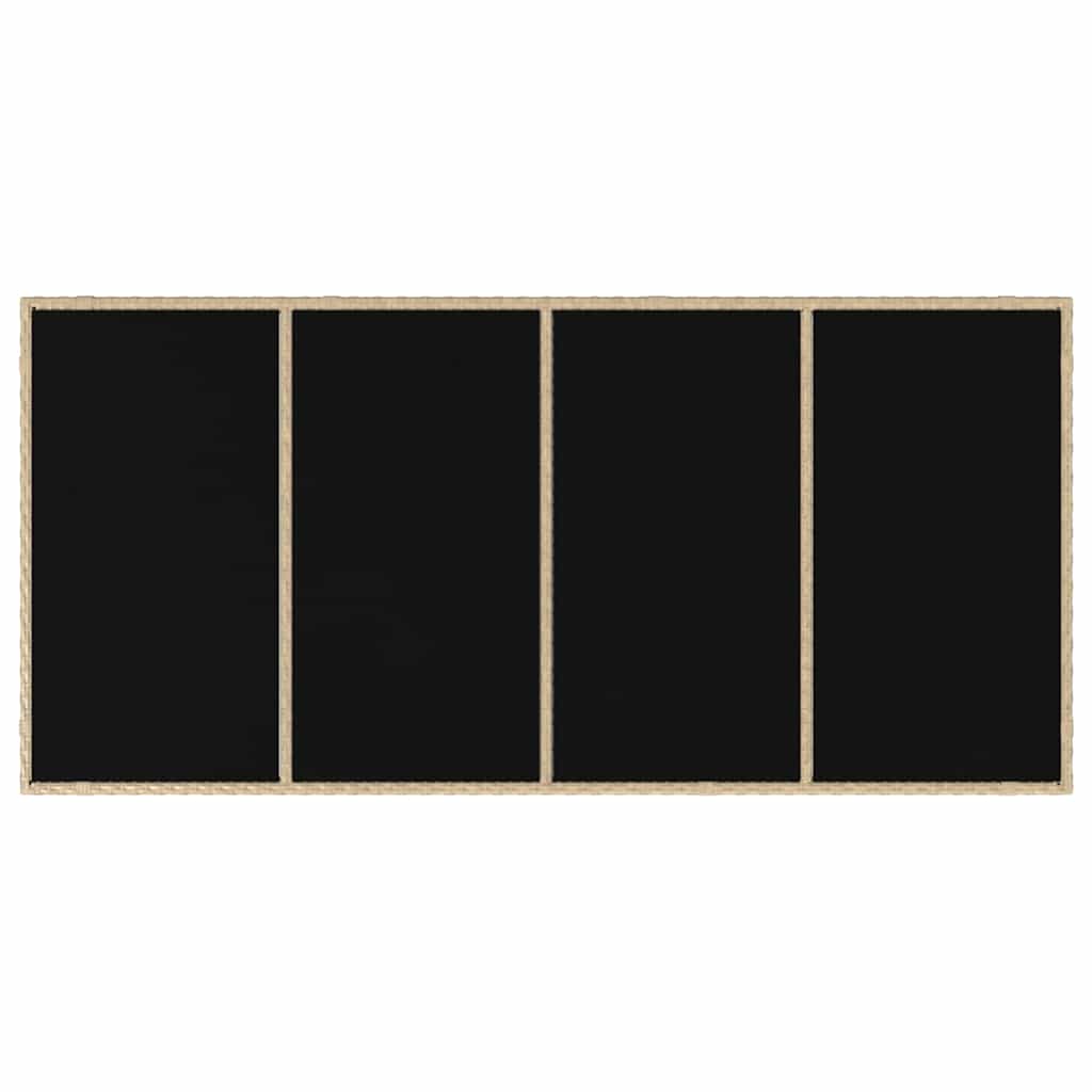 Tuin eettafelset 7 pcs Beige poly rattan