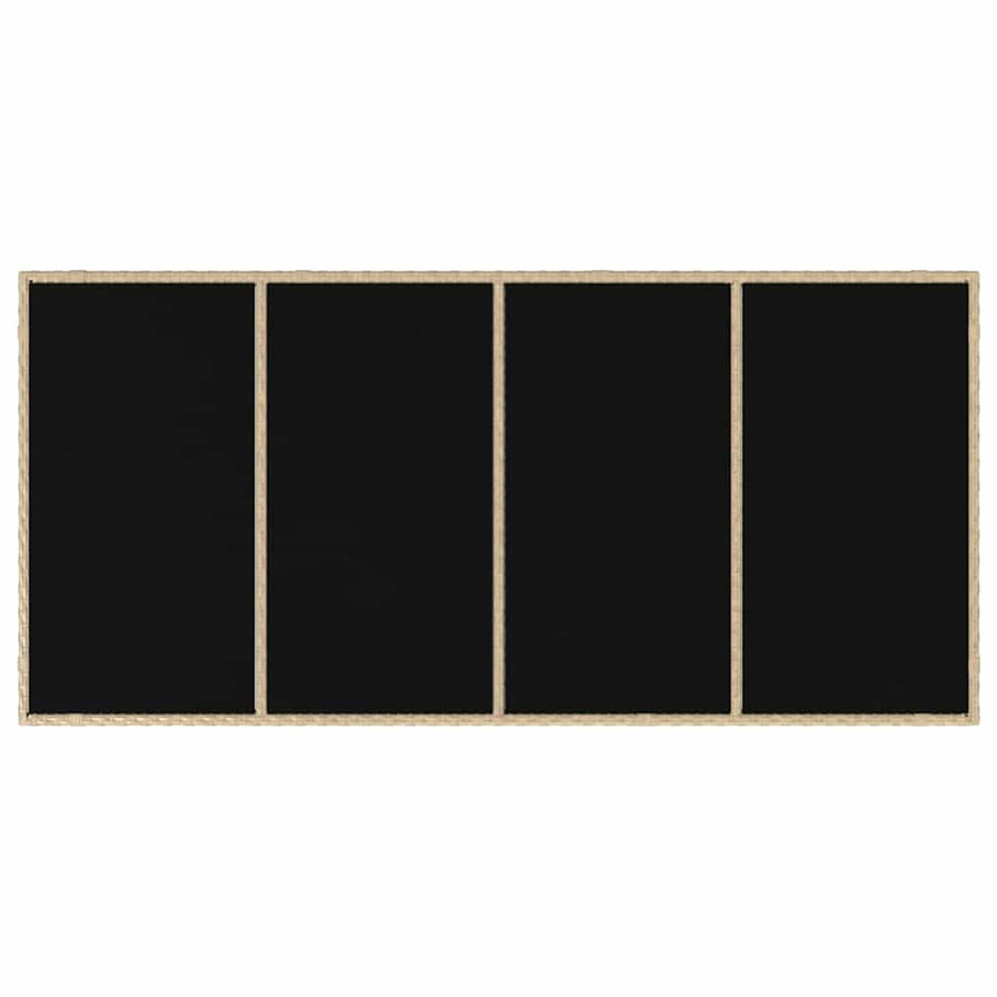 Tuin Eettafelset 9 Pcs Poly Rattan 8-Persoons 190 cm tafellengte Beige