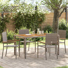 Garden Dining Set 5 Pcs 150 X 90 X 75 Cm Poly Rattan Four-Seater Sofa