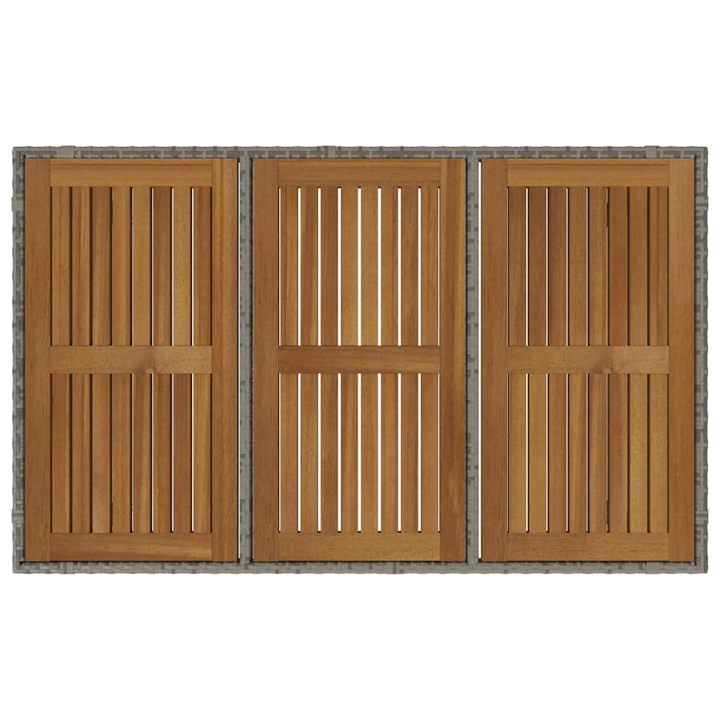 Tuin Eetset 5 Pcs 150 X 90 X 75 Cm Poly Rattan Vierzitsbank