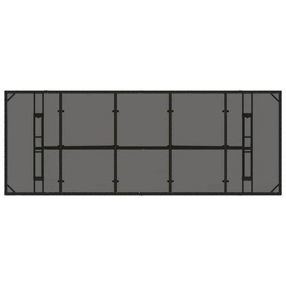 Tuin Eetset 9 pcs Zwart Poly riet