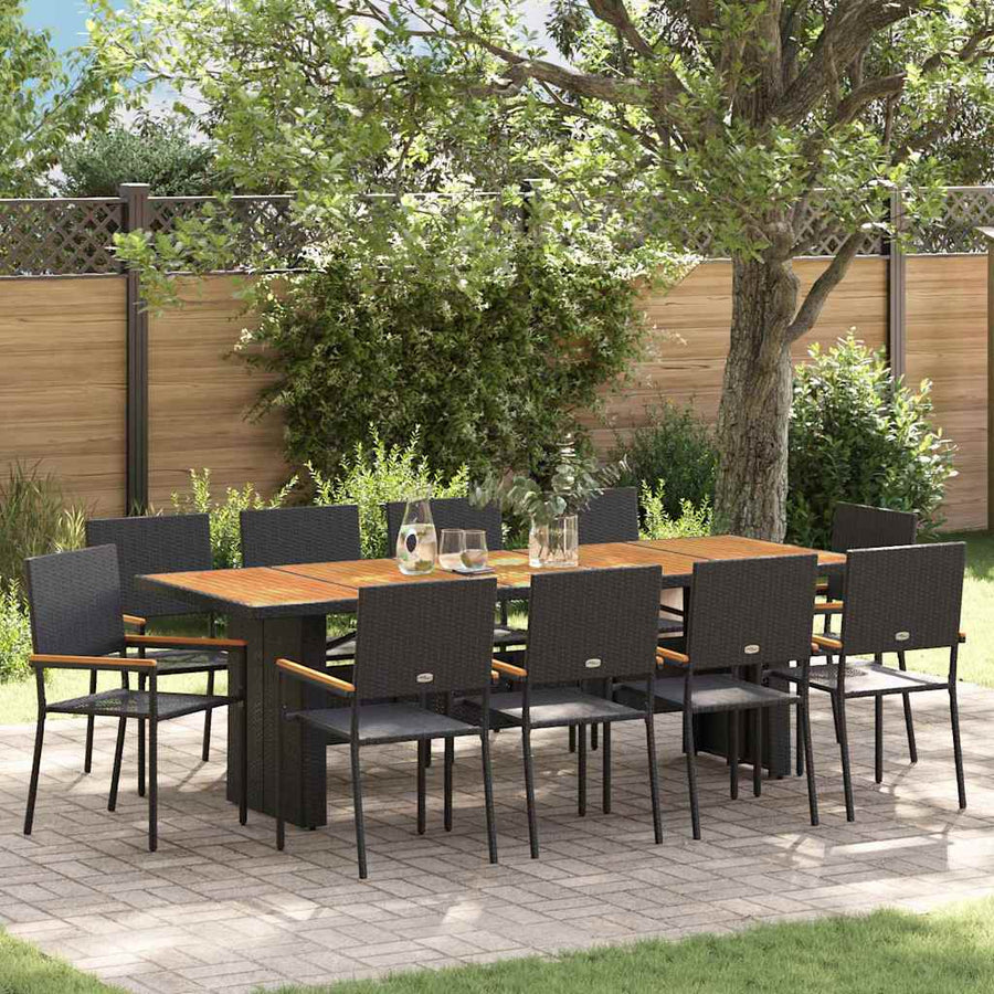 Tuin Eettafelset 11 Pcs Poly Rattan 10-Persoons