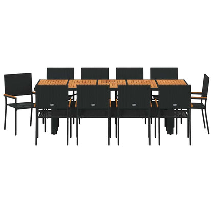 Tuin Eettafelset 11 Pcs Poly Rattan 10-Persoons