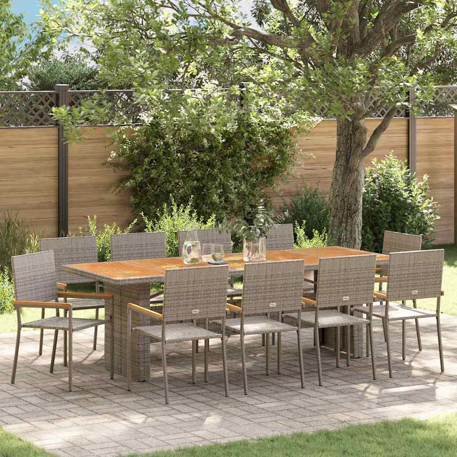 Tuin Eetset 11 Pcs Poly Riet 10-Persoons