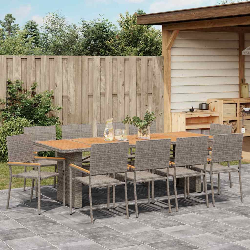 Tuin Eetset 11 Pcs Poly Riet 10-Persoons