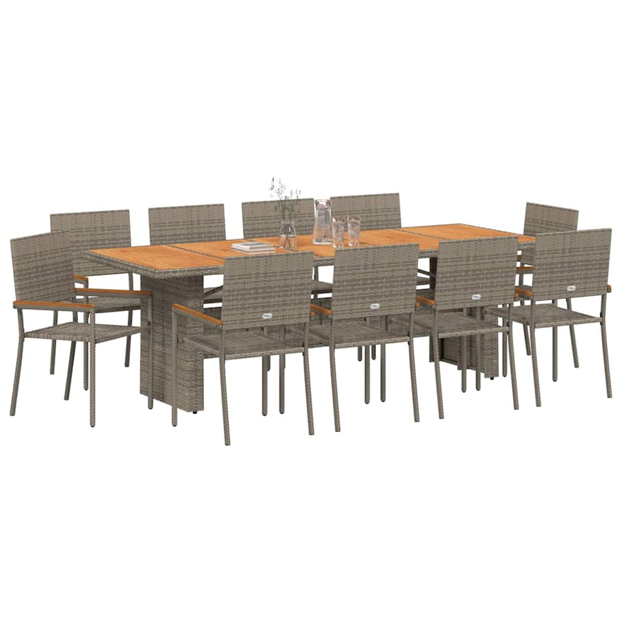 Tuin Eetset 11 Pcs Poly Riet 10-Persoons