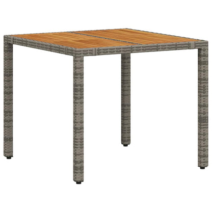 Tuin eettafelset 3 pcs Grijs en Bruin poly rattan