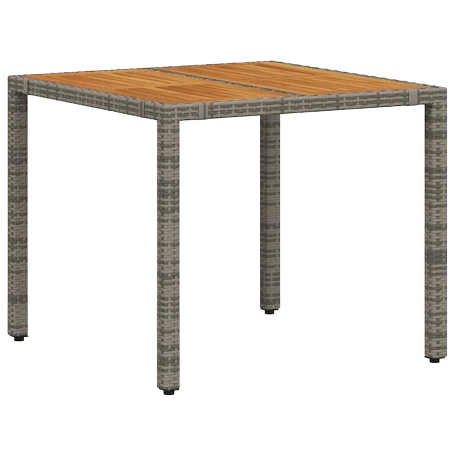 Tuin eettafelset 5 pcs Grijs en Bruin poly rattan