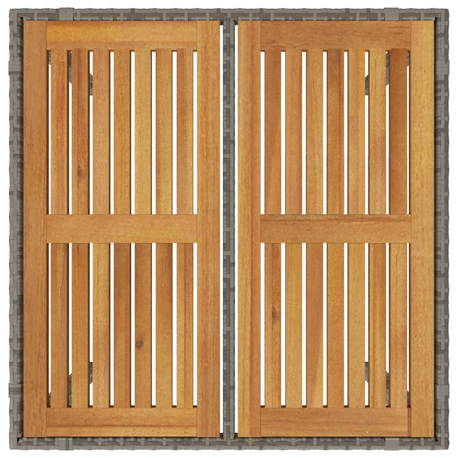 Tuin eettafelset 5 pcs Grijs en Bruin poly rattan