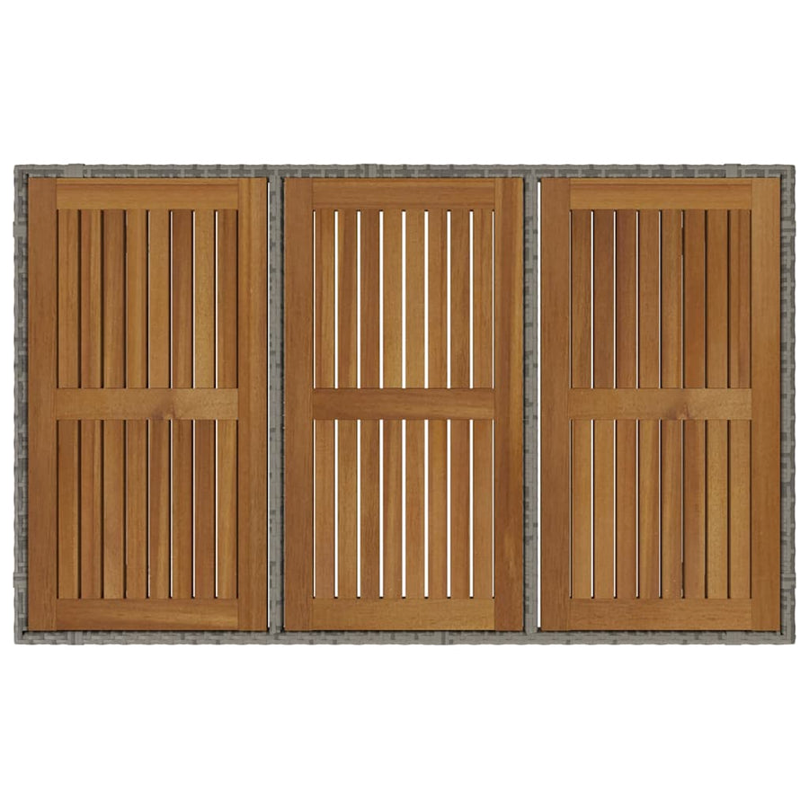 Tuin Eetset 5 Pcs 150 X 90 X 75 Cm Poly Rattan Vierzitsbank