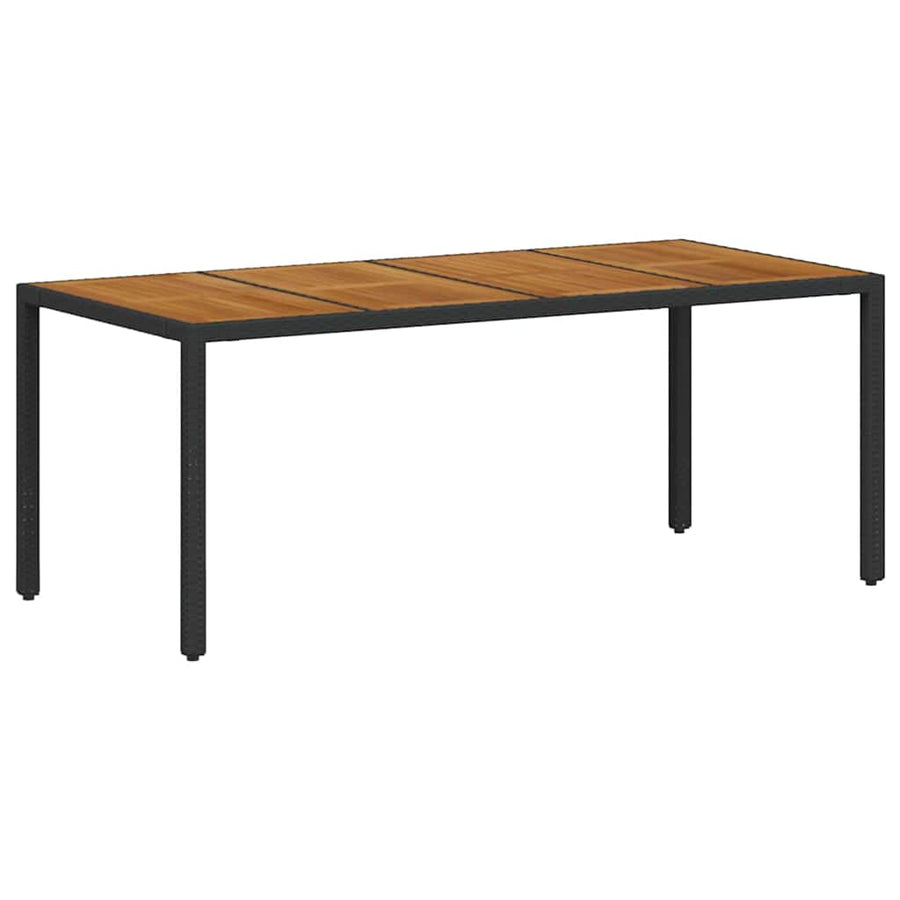Tuin eettafelset 7 pcs Zwart en Bruin poly rattan