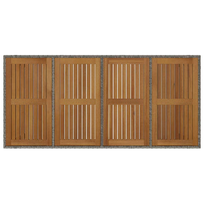 Tuin eettafelset 7 pcs Grijs en Bruin poly rattan
