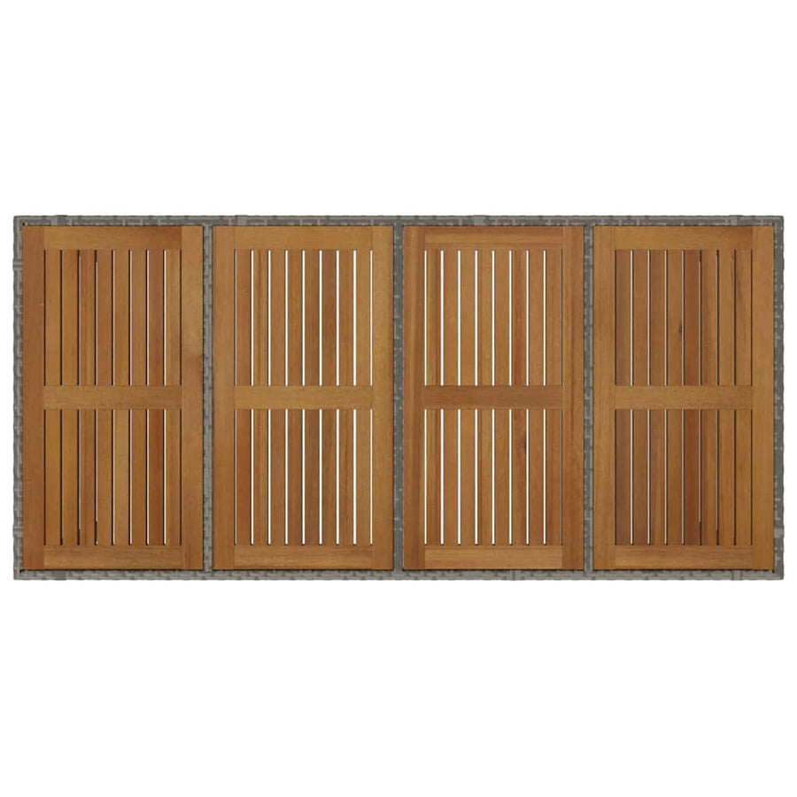 Tuin eettafelset 9 pcs Grijs en Bruin poly rattan