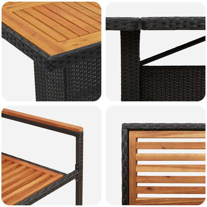 Tuin Eettafelset 9 Pcs En Bruin Poly Rattan 8-persoons
