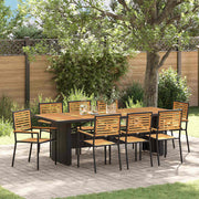 Eettafelset tuin 8 personen poly rattan bruin