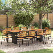 Tuinset 10 zitplaatsen poly rattan bruin