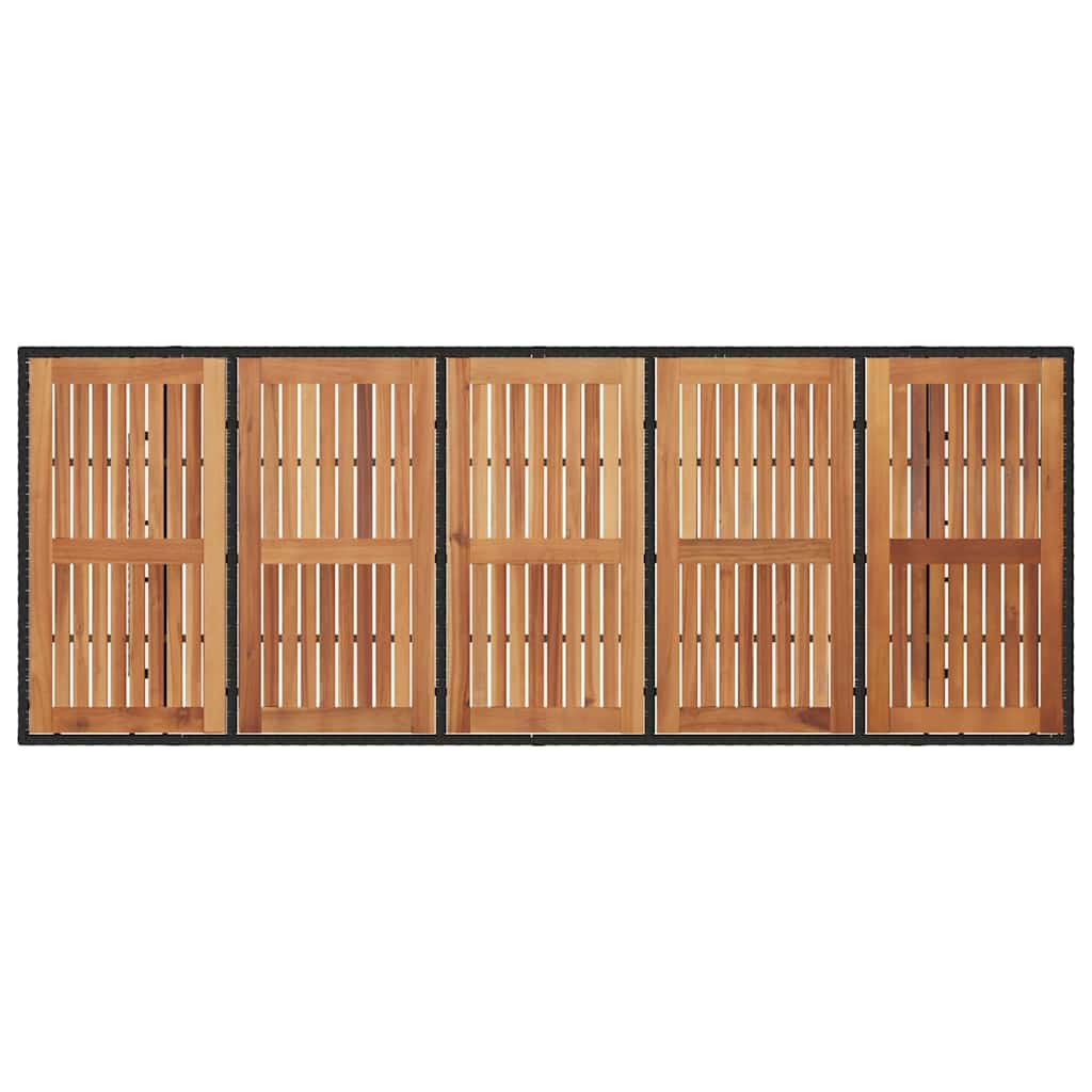 Tuin Eettafelset 11 Pcs En Bruin Poly Rattan 10-zitplaatsen