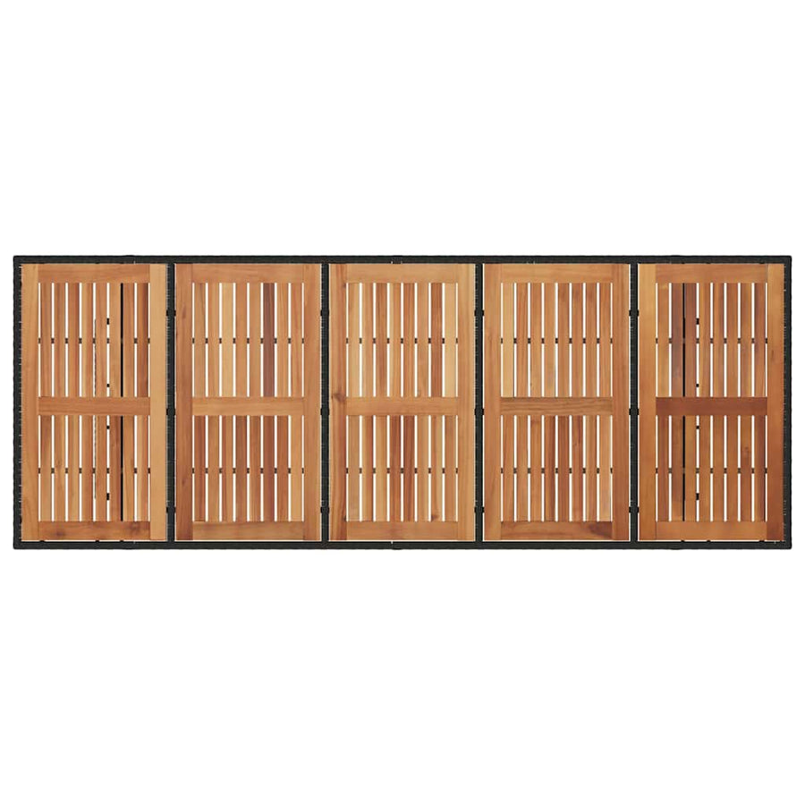Tuin Eettafelset 11 Pcs En Bruin Poly Rattan 10-zitplaatsen