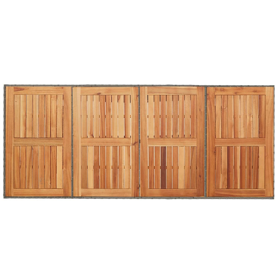 Tuin eettafelset 7 pcs Grijs en Bruin poly rattan