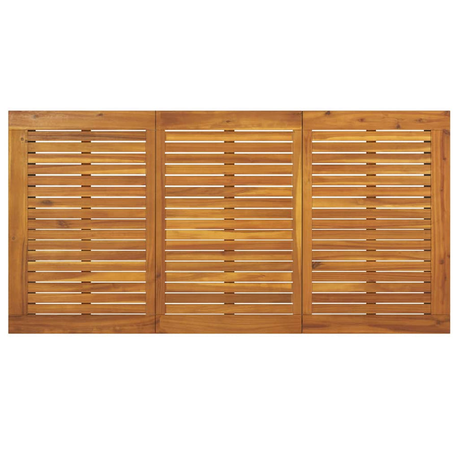 Tuin eettafelset 7 pcs Beige Massief Acaciahout