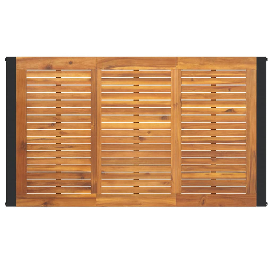 Tuin eettafelset 5 pcs Zwart en Bruin poly rattan