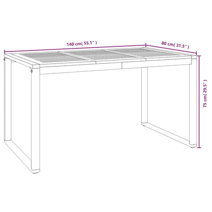 Tuin eettafelset 5 pcs Grijs en Bruin poly rattan