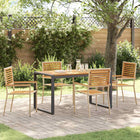Garden dining set 5 pcs Beige and Brown poly rattan