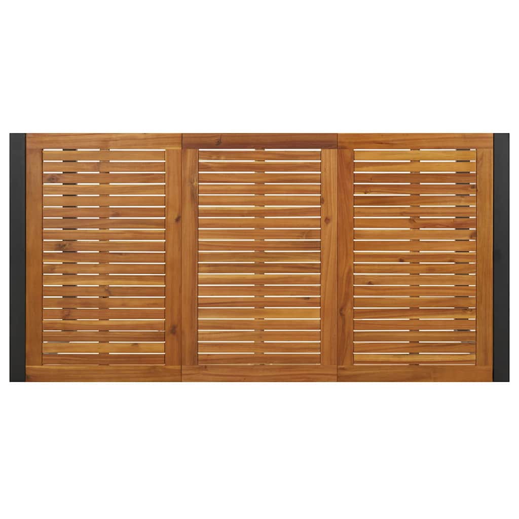 Tuin eettafelset 7 pcs Zwart en Bruin poly rattan